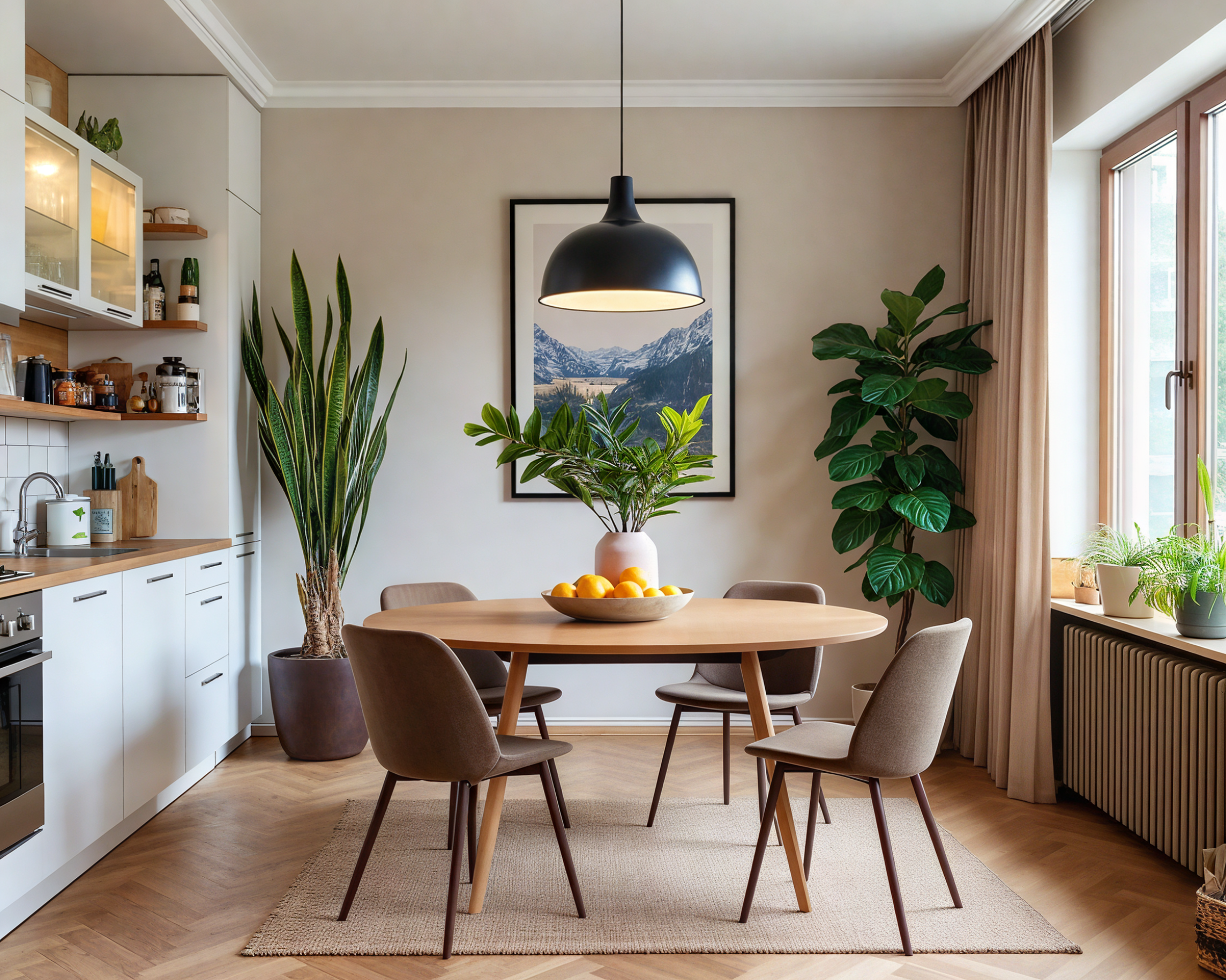 How to Layout a Small Dining Area in an Open Concept Home – Rocabu Designs