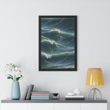 Framed Vertical Poster Print- Surfing Nature's Giants