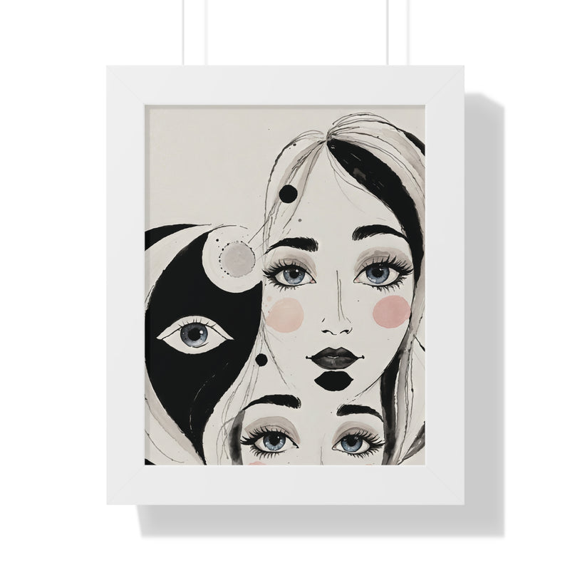 Framed Vertical Poster Print- Duality of Perception