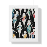 Framed Vertical Poster Print- A Dance of Colors and Shapes