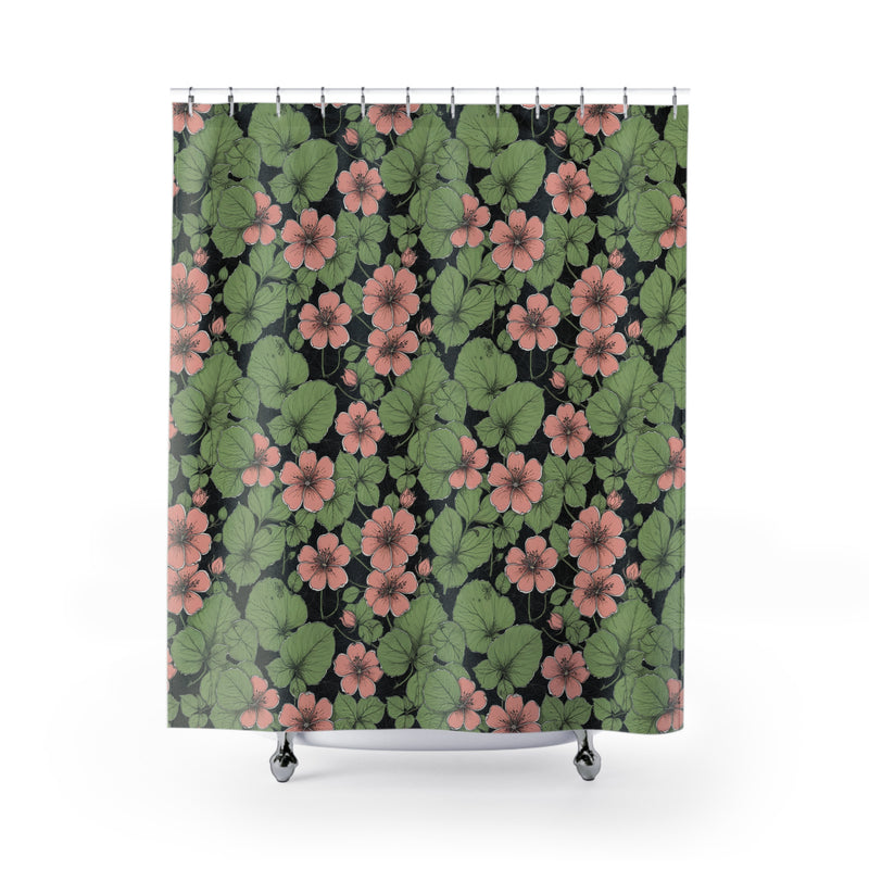 Botanical Shower Curtain - Vintage Floral Design