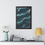 Framed Vertical Poster- A Dance with the Waves