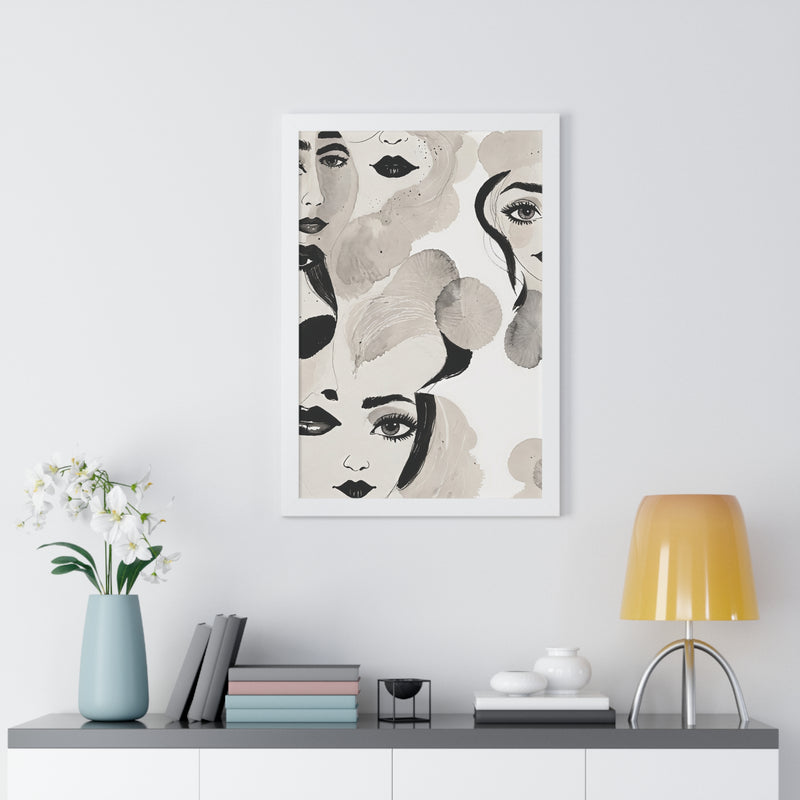 Framed Vertical Poster - Shades of Expression