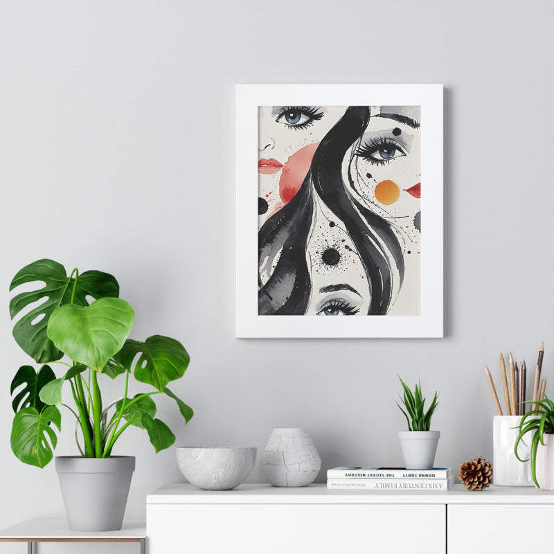 Framed Vertical Poster Print- Echoes of Emotion