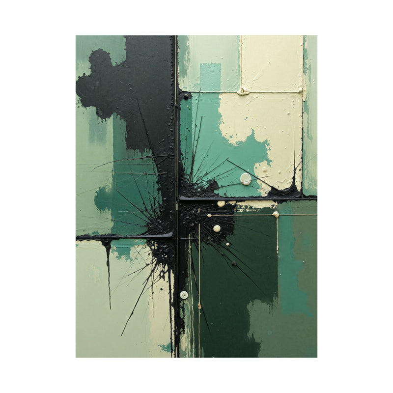 Abstract Green Matte Vertical Poster - Modern Wall Art for Home Decor