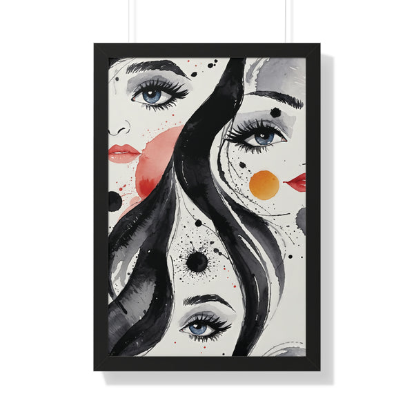 Framed Vertical Poster Print- Echoes of Emotion