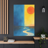 Canvas Wall Art- Pathway to Horizon: Day & Night Balance