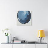 Square Canvas Print - Blue Abstract Circular Artwork