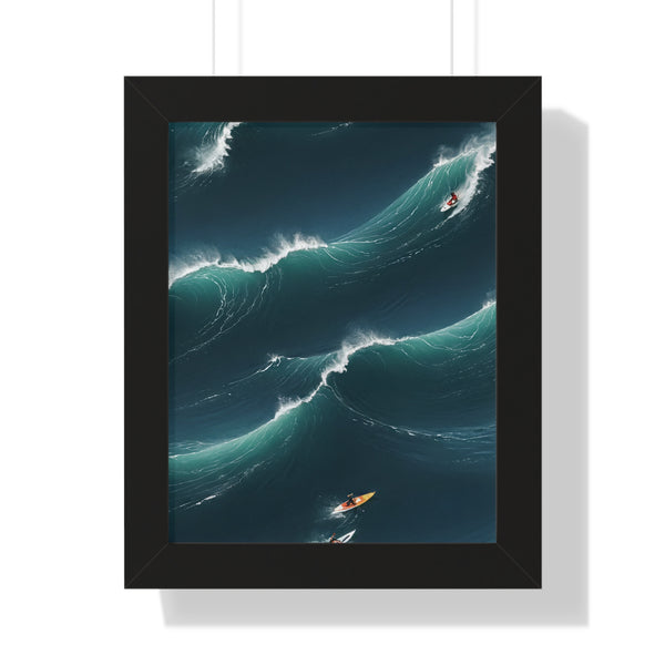 Framed Vertical Poster- A Dance with the Waves