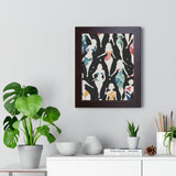 Framed Vertical Poster Print- A Dance of Colors and Shapes