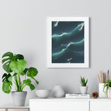 Framed Vertical Poster- A Dance with the Waves