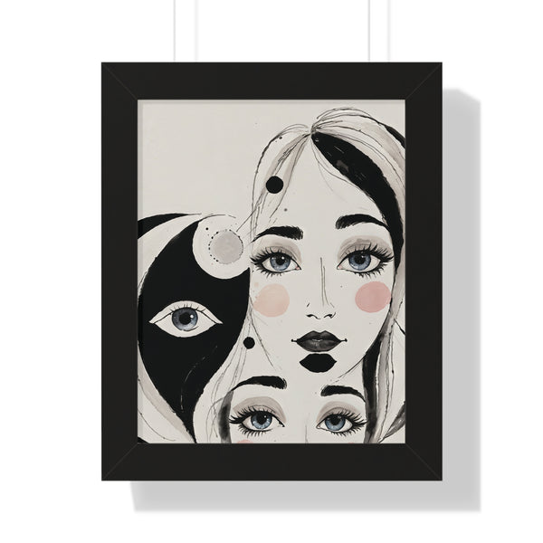 Framed Vertical Poster Print- Duality of Perception