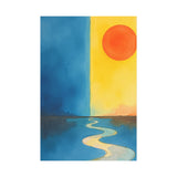 Canvas Wall Art- Pathway to Horizon: Day & Night Balance