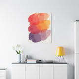 Canvas Wall Art - Abstract Watercolor Brushstrokes "Sunset Harmony"