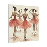 Canvas Wall Art - Ballerinas in Motion Watercolor Print