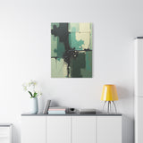 Canvas Wall Art - Abstract Textures in Green & Black "Urban Decay"