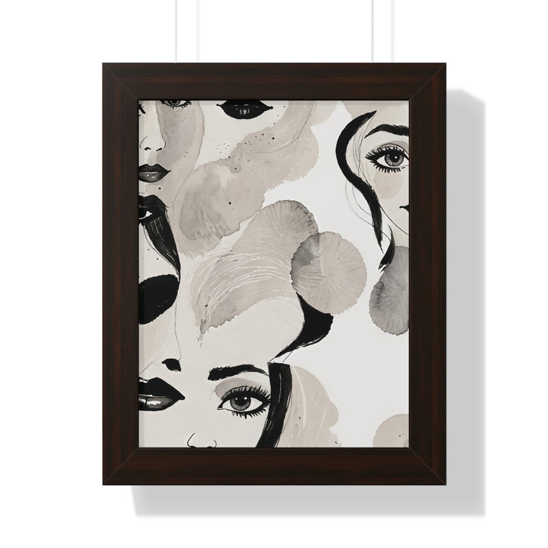 Framed Vertical Poster - Shades of Expression