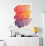 Canvas Wall Art - Abstract Watercolor Brushstrokes "Sunset Harmony"