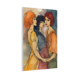 Artistic Canvas Wall Art - 'Sisterhood' Watercolor Print