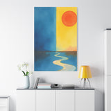 Canvas Wall Art- Pathway to Horizon: Day & Night Balance