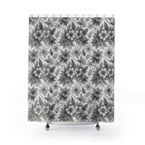 Monochrome Floral Shower Curtain