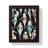 Framed Vertical Poster Print- A Dance of Colors and Shapes