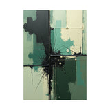 Abstract Green Matte Vertical Poster - Modern Wall Art for Home Decor