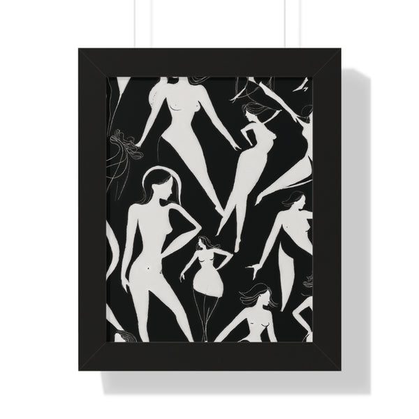 Framed Vertical Poster- A Dance of Form and Grace