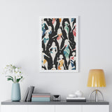 Framed Vertical Poster Print- A Dance of Colors and Shapes