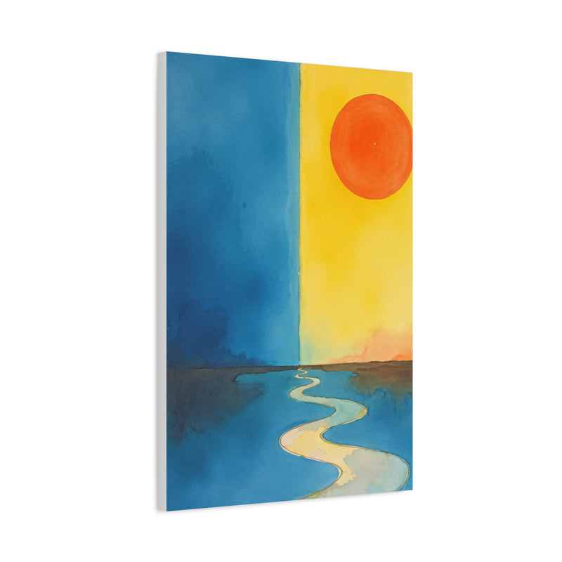 Canvas Wall Art- Pathway to Horizon: Day & Night Balance