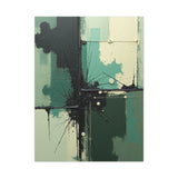 Canvas Wall Art - Abstract Textures in Green & Black "Urban Decay"