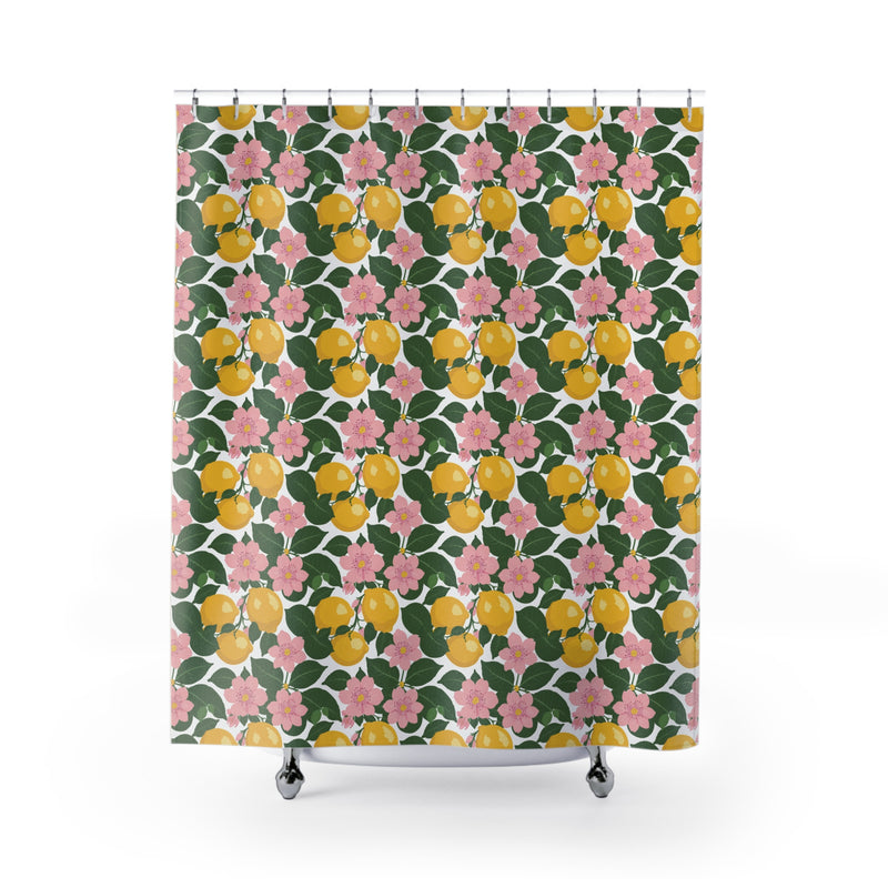 Botanical and Lemon Shower Curtain