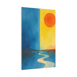 Canvas Wall Art- Pathway to Horizon: Day & Night Balance