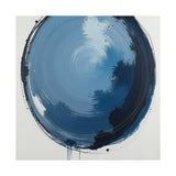 Matte Square Poster - Abstract Artwork Blue Swirl Motion Depth Minimalist Design