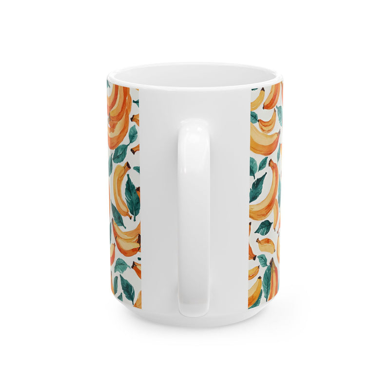 Tropical Banana Bliss Mug – Vibrant Watercolor Fruit Design