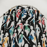 Fashion Shower Curtains - Silhouettes of Women in Vibrant Watercolor Patterns