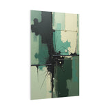 Canvas Wall Art - Abstract Textures in Green & Black "Urban Decay"