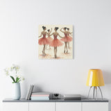 Canvas Wall Art - Ballerinas in Motion Watercolor Print