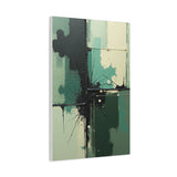 Canvas Wall Art - Abstract Textures in Green & Black "Urban Decay"