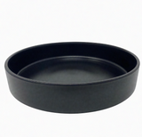 Modern black ceramic decorative bowl with smooth matte finish for home décor, fruit, jewelry, crystals, and tabletop styling.