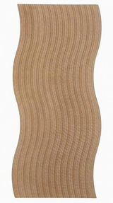 Modern wavy wooden tray with carved wave groove design, natural wood decorative jewelry tray for crystals, candles, and minimalist home décor.