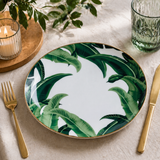 tropical-green-leaf-porcelain-dinner-plate-gold-rim-modern-table-setting