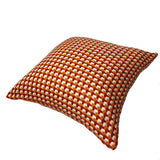 Orange Bianca 18" Checkered Pillow