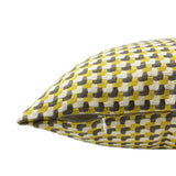 Yellow Bianca 18" Checkered Pillow
