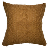 Brown Dominique 18" Knitted Pillow