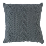Gray Dominique 18" Knitted Pillow
