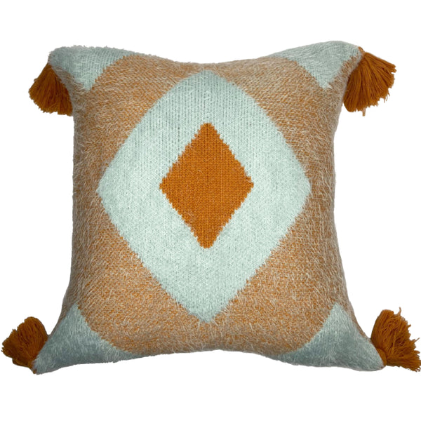 Orange Calyn 18" Bohemian Pillow