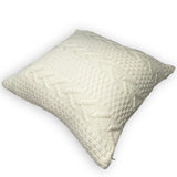 White Dominique 18" Knitted Pillow