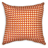 Orange Bianca 18" Checkered Pillow